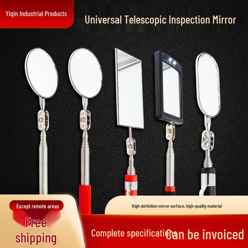 

Liang Shuo Telescopic & Bendable Inspection Mirror Small Inspection Mirror with Orange Cover 30mm