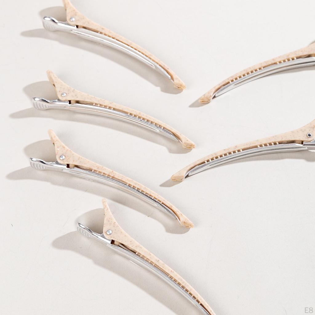 6 Pcs Duckbill Clips Professional Wrinkle Resistant Durable Styling Salon Tool Hair Cutting