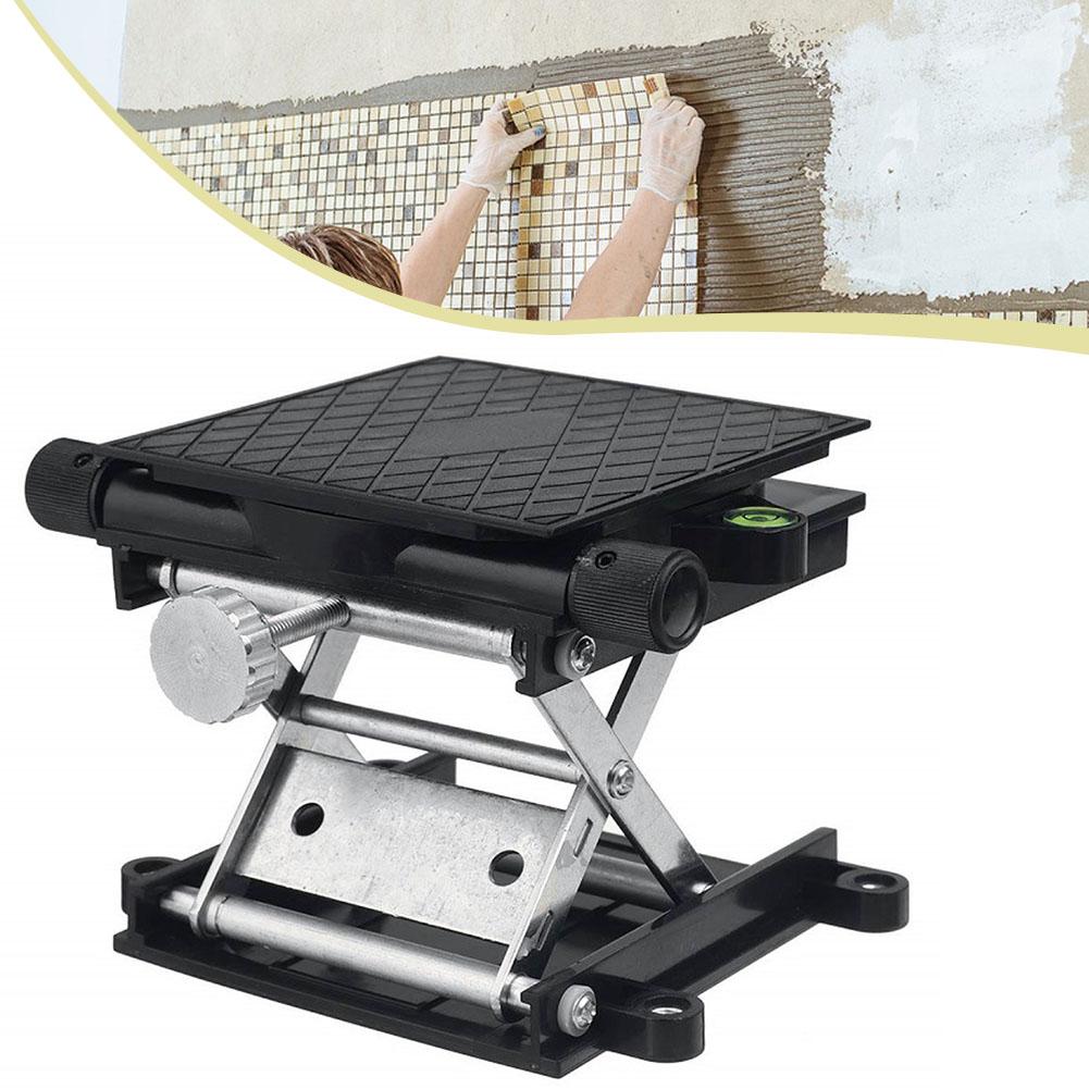 Black Squared Rotatable Lifting Table Heavy Duty Stable Durable Lifting Jacks For Laboratory Home Use Tools