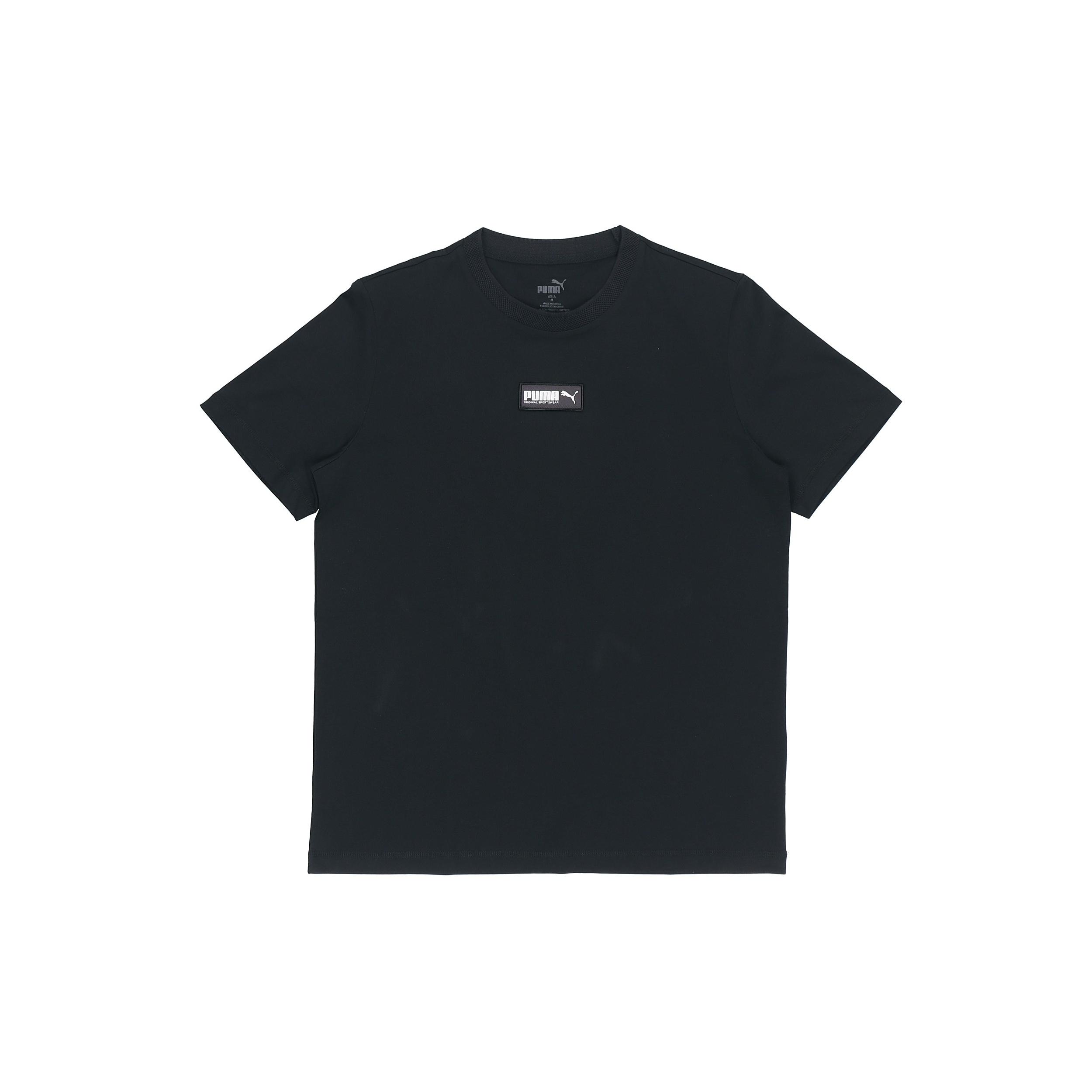 PUMA Round Neck Sports Short Sleeve Black Men s 844632-01 S