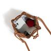 New women's drawstring bucket bag, fashionable commuter bag, trendy shoulder bag, one piece.
