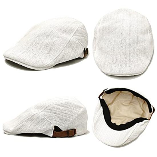 Happy Hat Large Size 62cm Long Brim Lightweight Knit Loose Fit Big Hunting Cap White Hun-542-01
