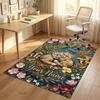 Autumnal Foxes Theme Soft Crystal Velvet Rug Custom Name & Text Print Non Slip Floor Rug for Bedroom Living Room