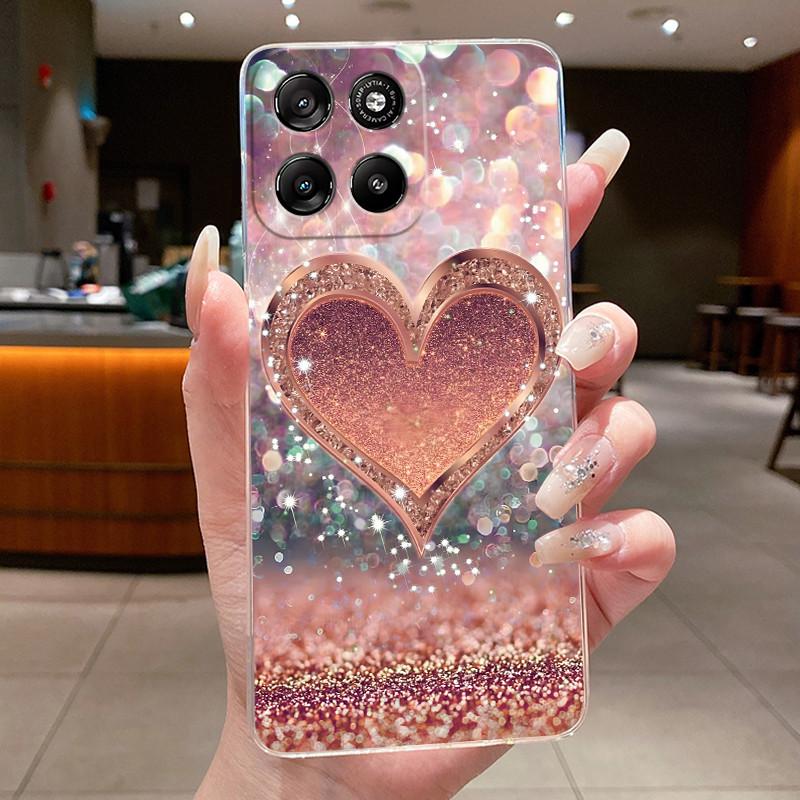 For Motorola Moto G57 Power / G67 Power 5G Case Clear Luxury Fashion Butterfly Flowers Soft TPU Silicone Casing Protective Cover