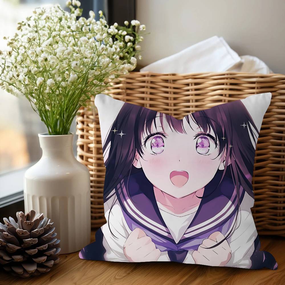 Chitanda Eru Anime Pillow Cushion Cover Pillowcase Living Room Sofa Home Decor Customized