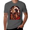 Stained Glass Hu Tao Tshirt Art Pattern Printed Casual Top Tshirt