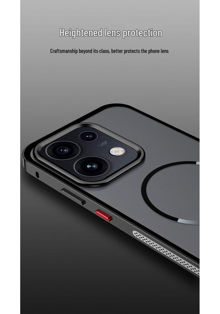 OPPO Reno 16 Overseas Magnetic Ring Case - Frosted, Drop-Proof Design