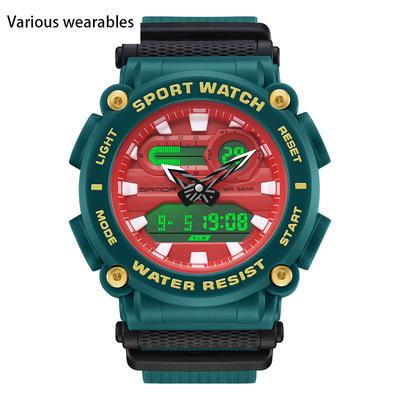 New Electronic Watch Multifunctional Outdoor Sports Green Light Waterproof Men's Watch Simple Creative Watch