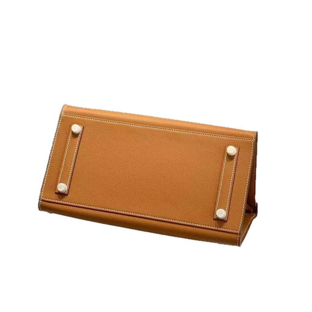 Außennäht Rindsleder Platin-Wrap-Obermaterial Rindsleder Handtasche BK25/30/Rindsleder Große Kapazität Vielseitige Damen-Tasche