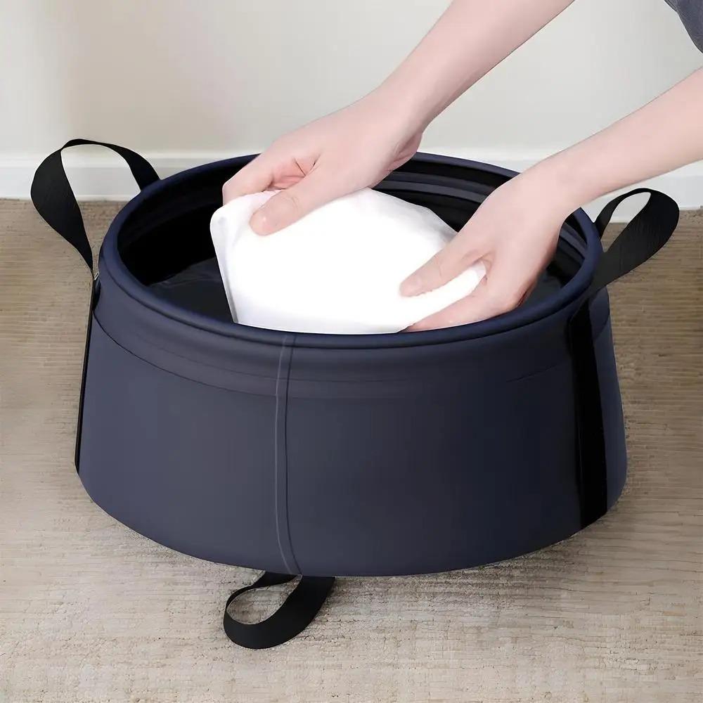 Waterproof Portable Wash Basin Collapsible Foldable Washbasin Basket Folding Water Basin Fishing