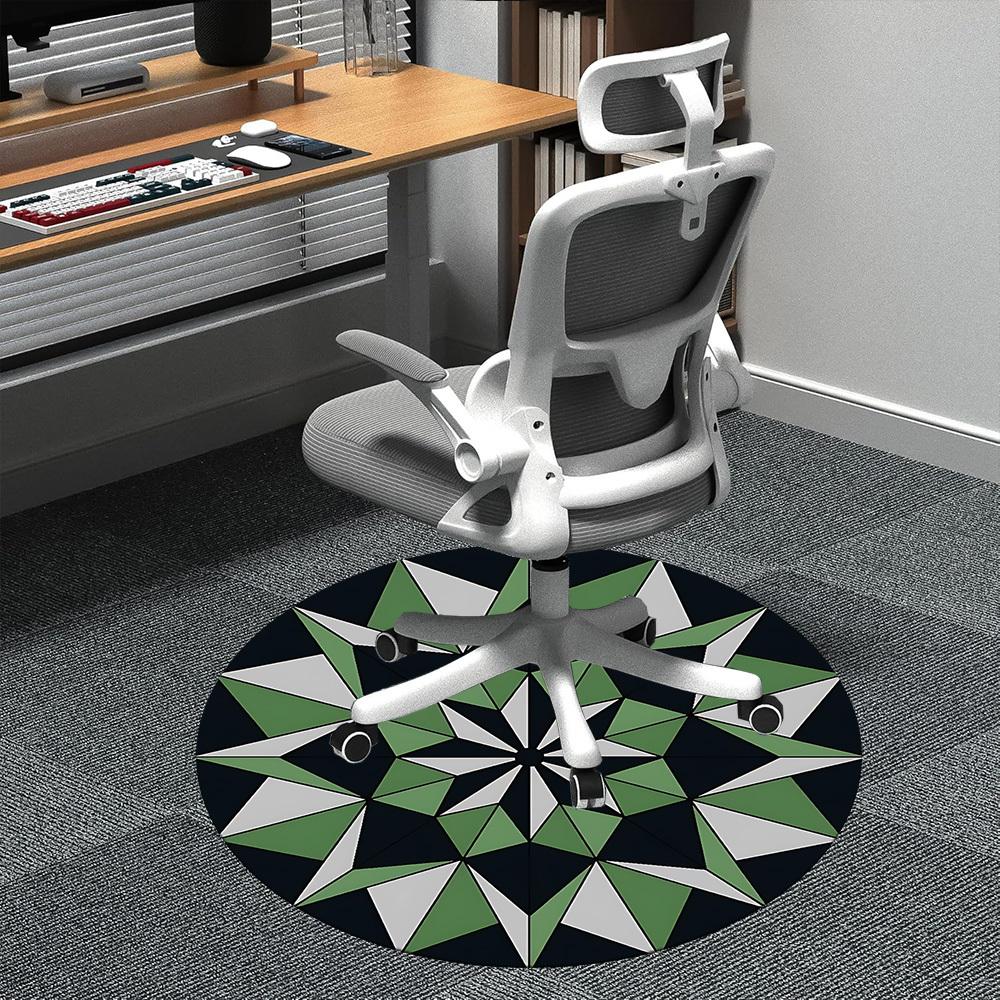 

1pc Starburst Kaleidoscope Office Round Area Rug, Indoor Mat Suitable ForOffice, Under Office Chairs Bedroom Living Room Home Decor, D146 80cm by 80cm