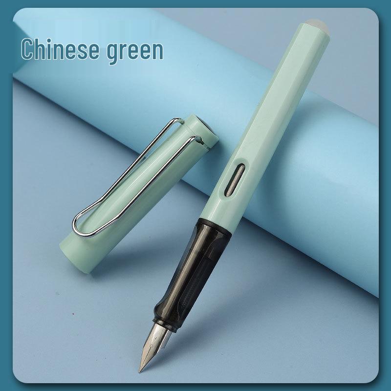 Blue Erasable Fountain Pen for Students with Refillable Heat-Erase Ink and Eraser, Ideal for Writing Practice