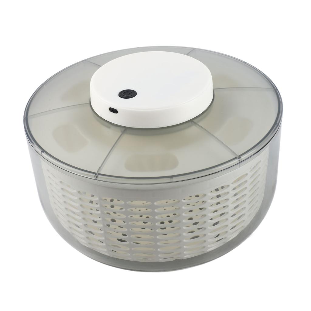 Electric Salad Spinner Built In Draining System 1500mAh Wash Dry Greens Vegetable Fruit Spinner