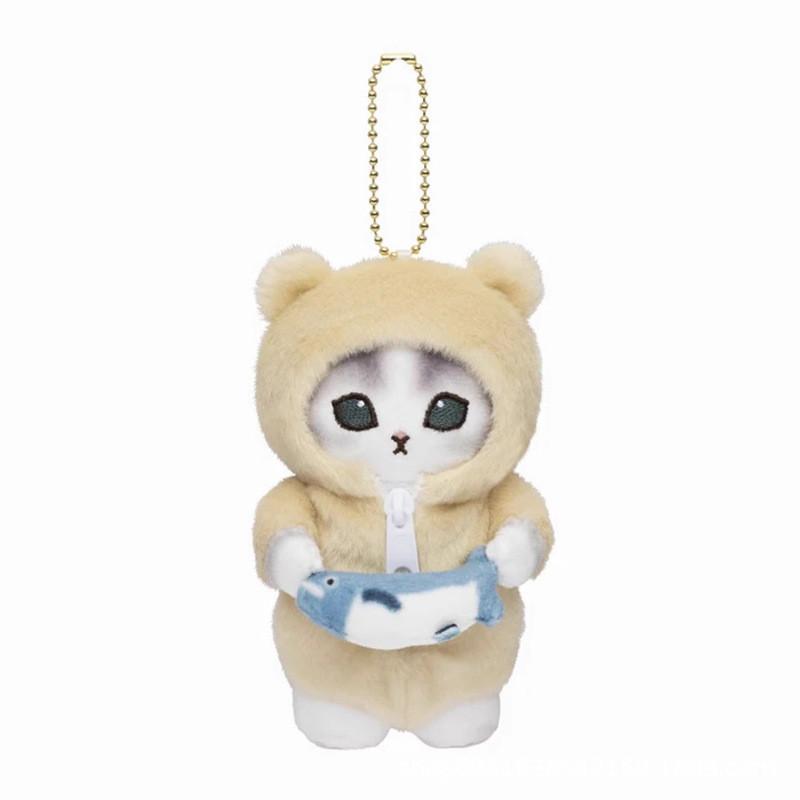 Mofusand Shark Cat Plush Toy With Keychain For Girls And Teens Collectible Gift