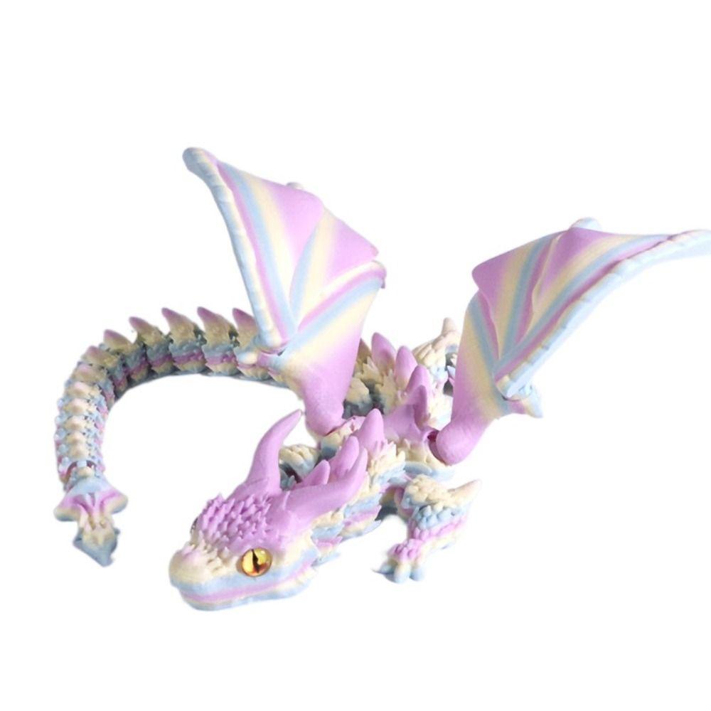 Cool 3D Printed Wyvern Dragon with Wings Simulation Model Gift Articulated Dragons Fidget Dragons Desktop Ornaments