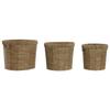 Set of Metal Flower Pots - Home ESPRIT - Set of Pots - 36x36x29 Cm - Multicoloured - Tropical Fibre - Round Shape