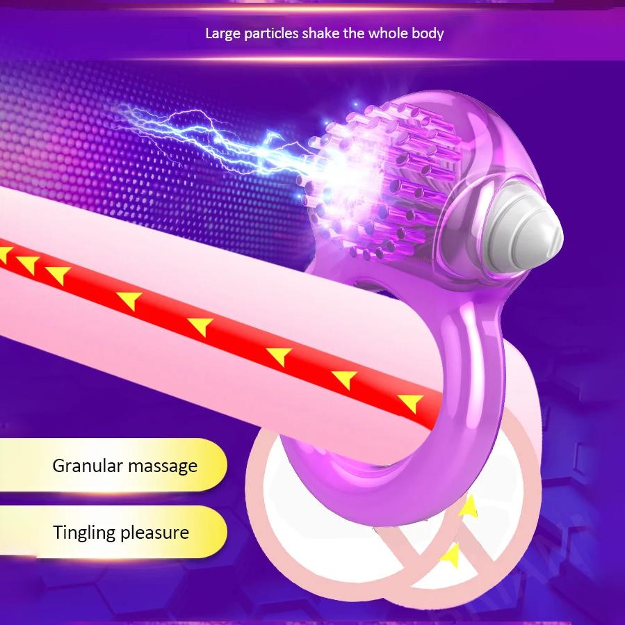 Vibrační erekční kroužek stimulátor klitorisu Silný penis Vztyčený erekční kroužek erekce erekce pro zlepšení oddálení ejakulace Sexuální hračky pro muže
