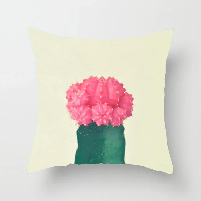 The Square Cushion Of The Cactus Pattern Is Used For Office Chairs For Home Decoration Simple Pillow Case Pillows Decor Home