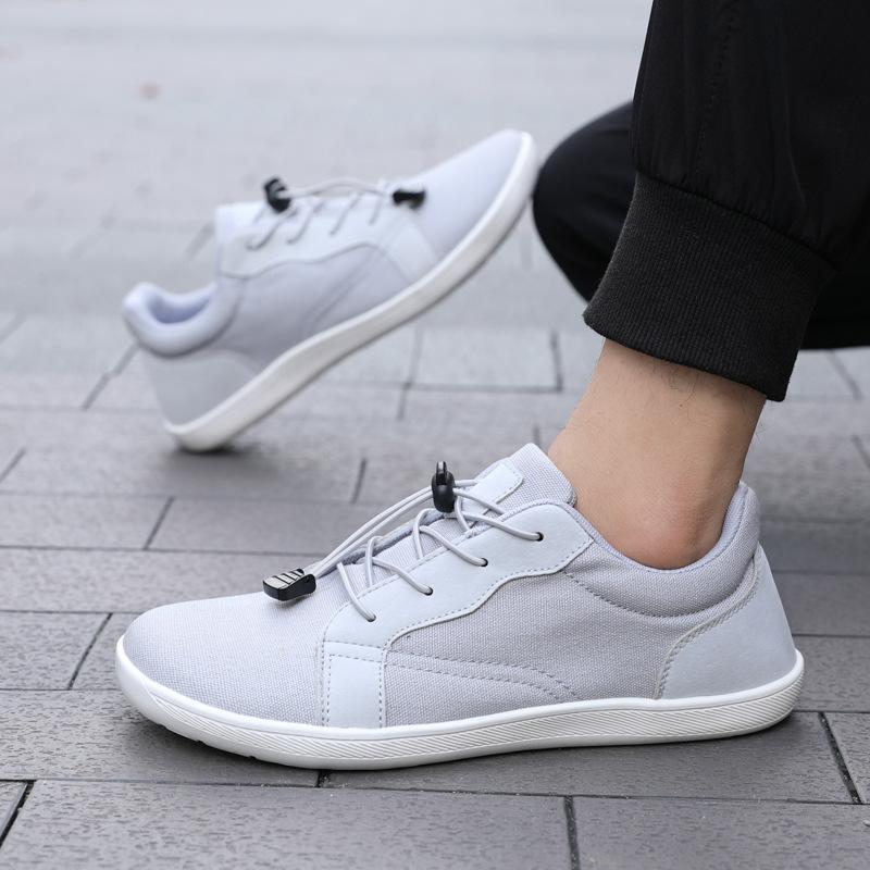 Men's Barefoot Shoes Wide Version Simple Walking Sports Shoes Lace Up Outdoor Lightweight Casual Running Shoes