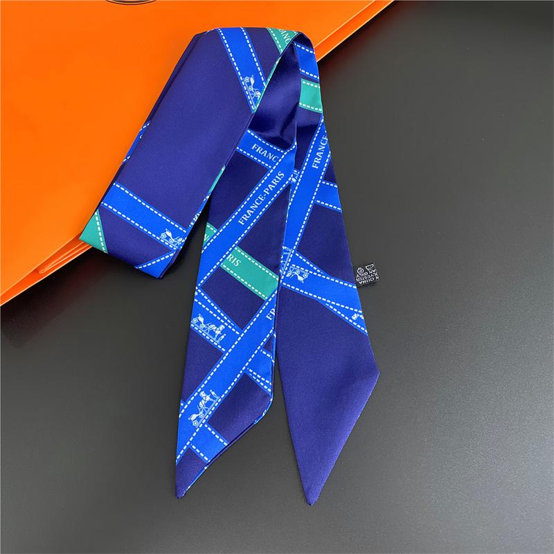 Bufanda de Bolso para Mujer Bufanda de Seda Sarga Bufandas Finas para Señora Diseño de Cinta Cruzada Toalla de Muñeca Foulard Pañuelo de Cuello Cinta para la Cabeza