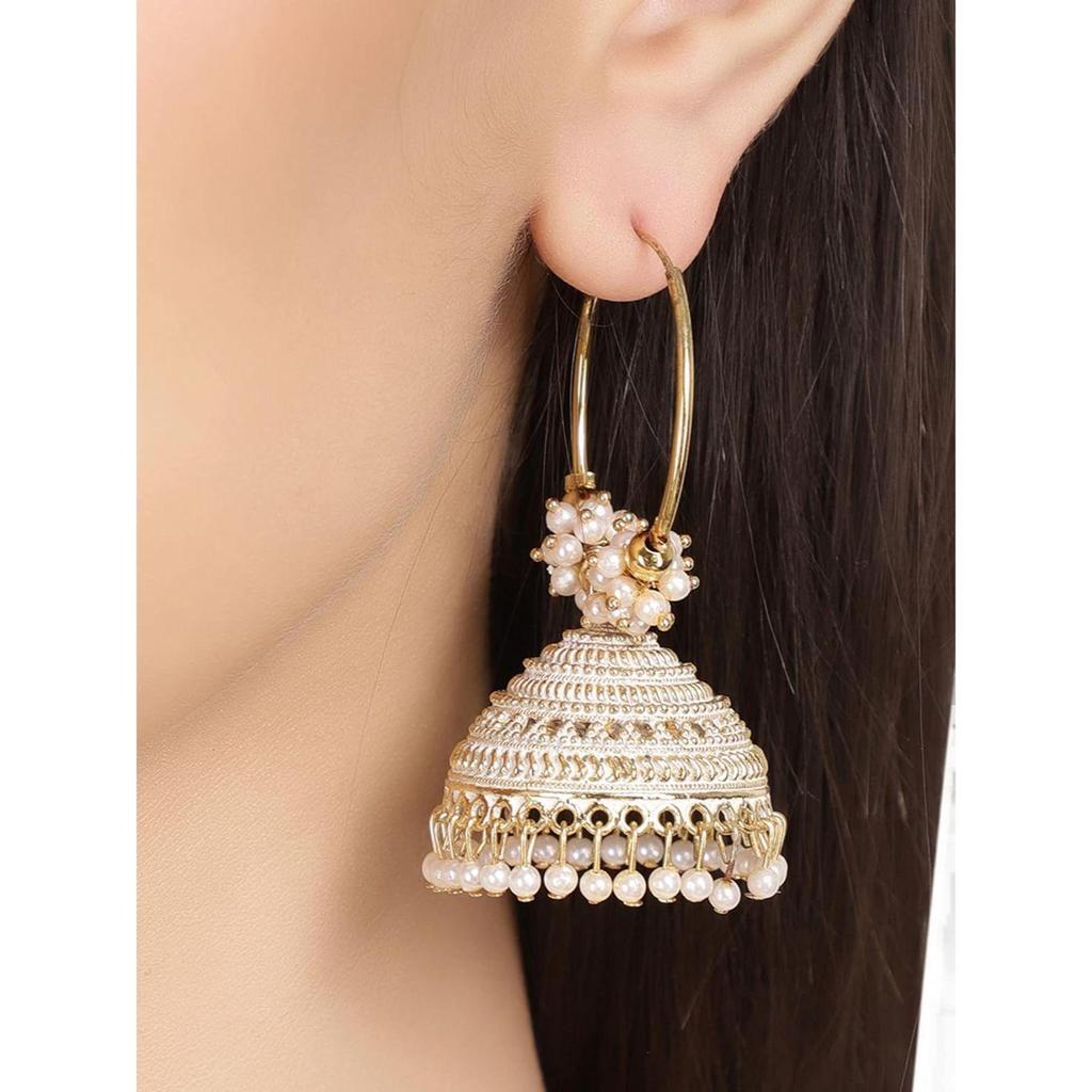 Latest Stylish Traditional Hoop Jhumki Earrings for Women & Girls