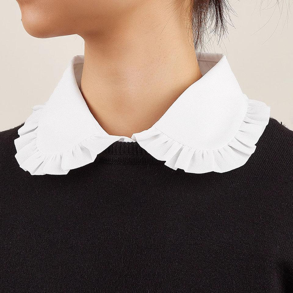 

Модный белый кружевной накладной воротник лацкан рубашка накладной воротник женский черный съемный воротник для женщин половина рубашки ложный воротник галстук