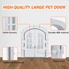 Retro Cat Door French Style Cat Door Lockable Double Door Easy Installation Pet