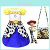 Cotton Princess Dress For Girls Alice Style Short Sleeve Lovely And Charming Ideal For 90-140cm Height