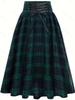 Women's Retro High-Waisted Tie-Waist A-Line Flare Skirt