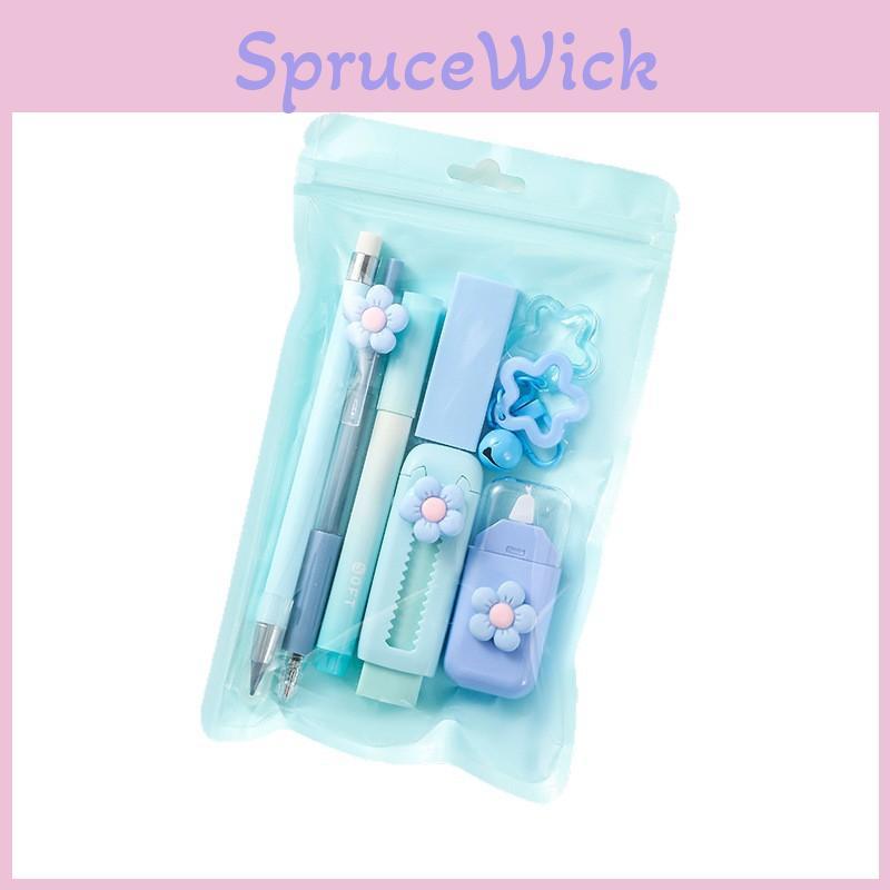 Floral Stationery Set For Students With Cute Design And Practical Supplies Gift For Kids And Teens