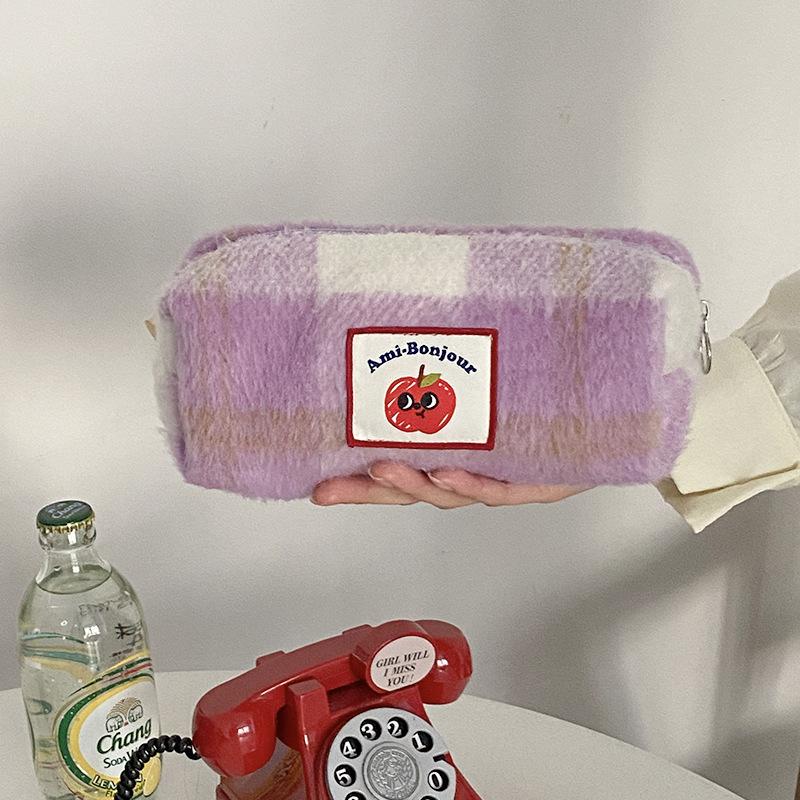 

Нишевые шерстяные новые мелочи, пенал, косметичка, сетчатое хранение, сумка женская