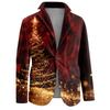 Herren Hässlicher Weihnachten Kord Warmtaschen Anzugjacke Strickjacke Herren Freizeitanzug