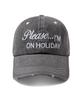 EXPRESSHOLIDAY Am On Holiday Ball Cap_Charcoal