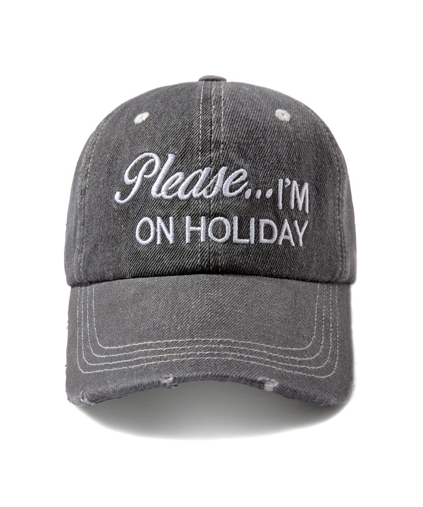 EXPRESSHOLIDAY Am On Holiday Ball Cap_Charcoal
