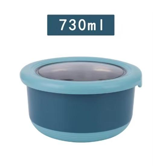 Frischhaltebox Edelstahl Lebensmittelversiegelungsschüssel Verbrühschutz Lunchbox mit Deckel Küchen Lebensmittelversiegelungsschüssel Frischhaltebox