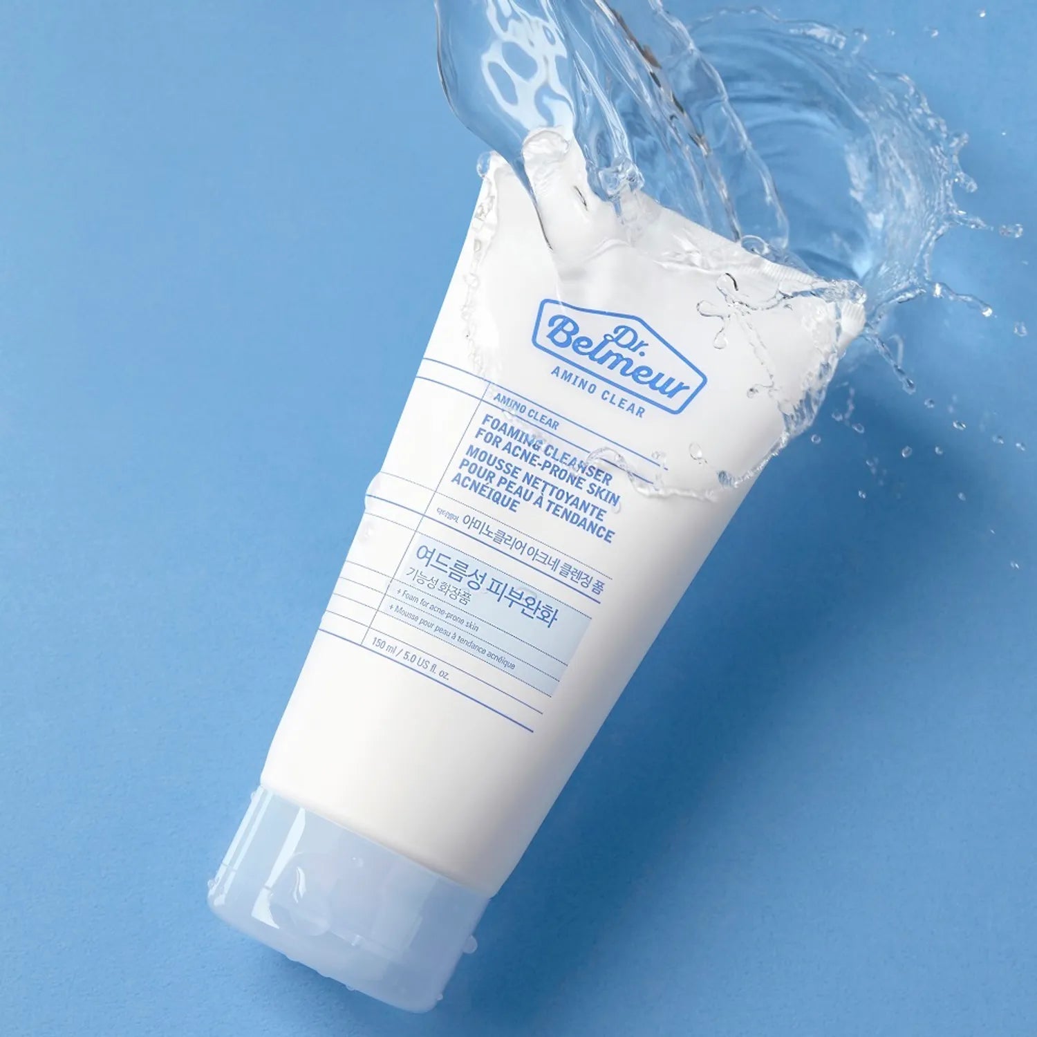Dr.Belmeur Amino Clear Cleansing Foam 150mL | Presenting Hydrated Texture, Brightening, Smoothing Texture, Even Skin Tone 150mL