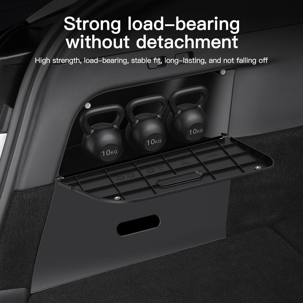 YZ For Tesla Rear 2025 Model Y Trunk Organizer Side Storage Box,Waterproof Odorless Garbage Bins Car Accessories