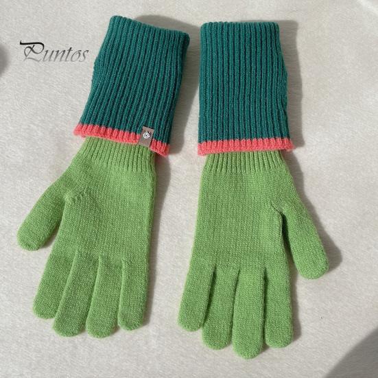 1 paire de gants d'hiver épais en tricot à cinq doigts pour femme, unisexe, antidérapants, pour écran tactile, pour la conduite, le golf, le ski, le patinage