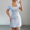 European and American spring new product hip-wrapped dress women's temperament commuting
