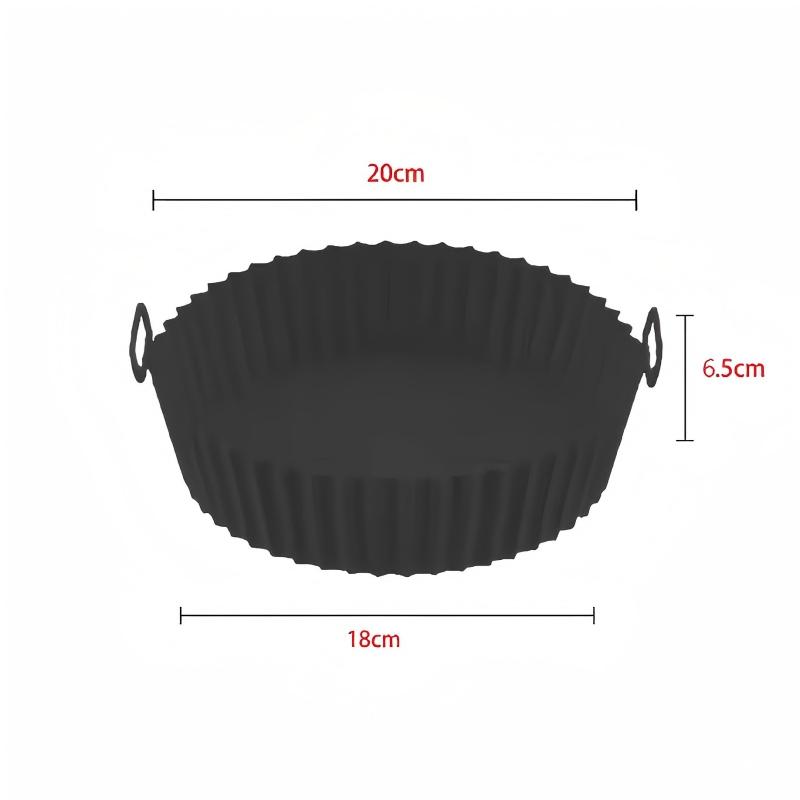 Square Reusable Silicone Air Fryer Liners Non Stick Baking Mat For 4-7Qt Air Fryer Oven Microwave Baking Accessories
