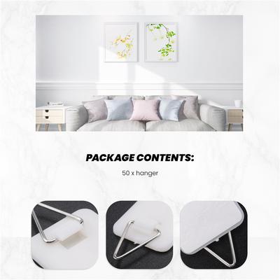 50PCS Plate Hangers For The Wall Plate Holder Hooks For Decorative Plates 1.3 Inch Sticky Invisible Adhesive