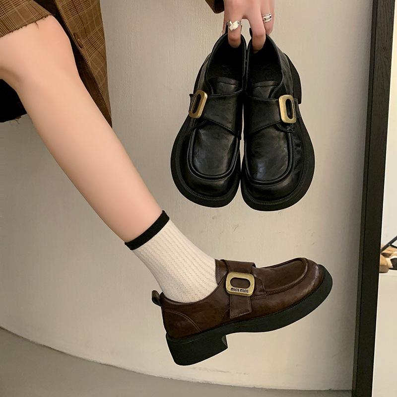 British style loafers women's 2025 autumn new height-increasing women's shoes thick heel platform small leather shoes versatile fashion single shoes
