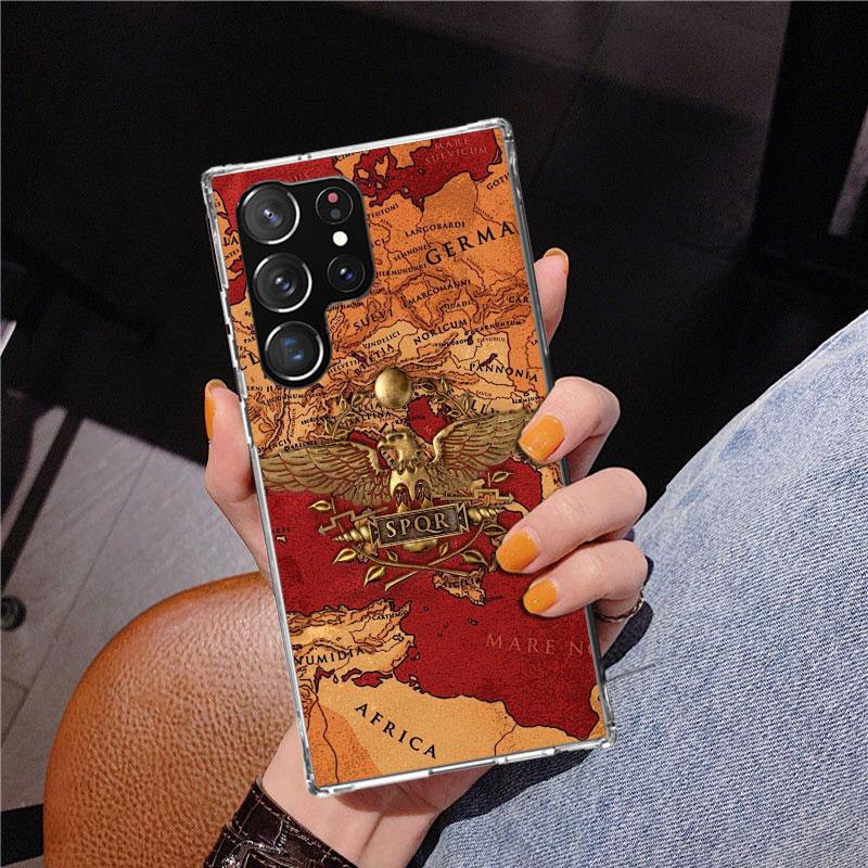SPQR Römisches Kaiserreich Legionv Handyhülle Für Samsung Galaxy S24 S25 Edge S26 Ultra S23 S22 S21 Plus S20 FE + Personalisierter Druck Co