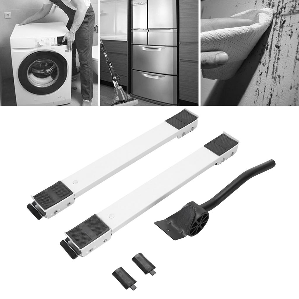 Appliance Rollers 17.7 to 27.5 Inch 660lbs Capacity Low Noise Mobile Washer Dryer Moving Base for Washing Machine Refrigerators Furniture