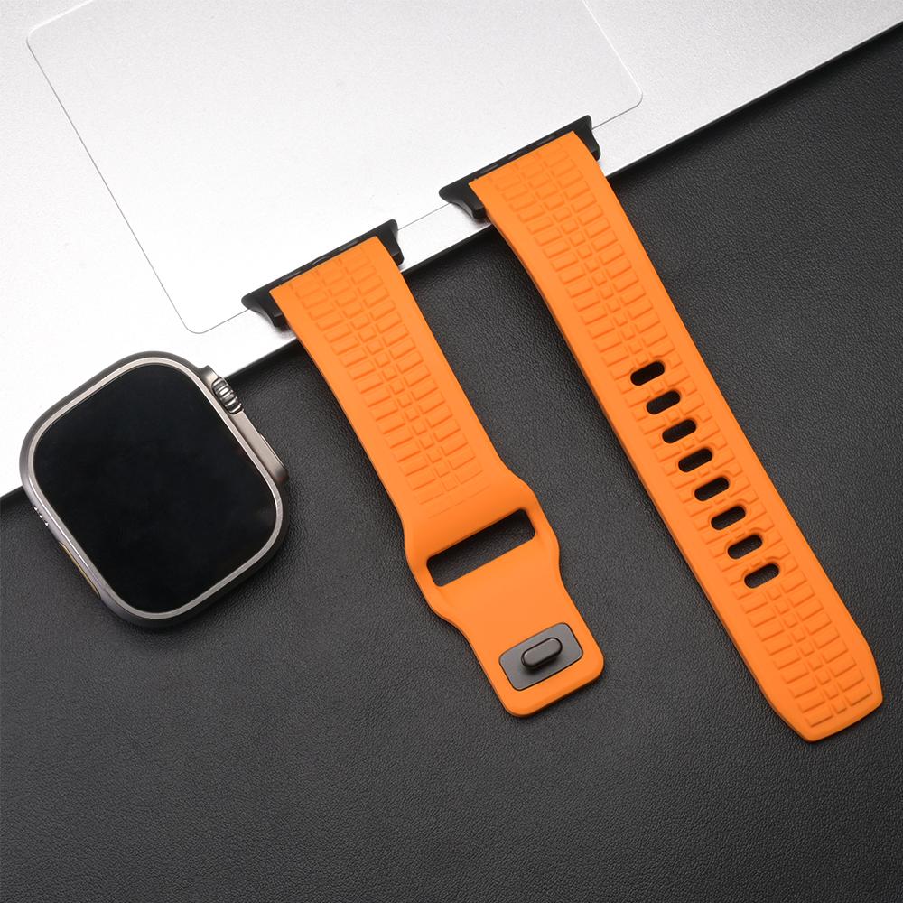 Ultra Silicone Band for Apple Watch Ultra 3 2 Series 11 10 9 8 7 Se 6 Man Sports Strap for Iwatch 49mm 46mm 44mm 45mm Adjustable