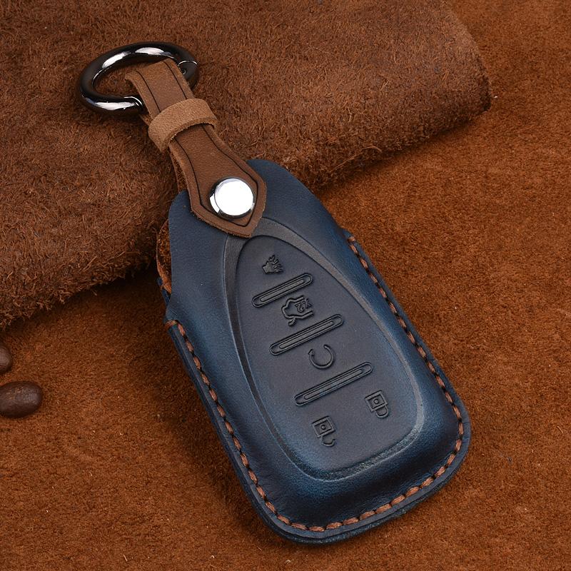 Leather Car Key Cover Case For Chevrolet Cruze Malibu Xl Trax Equinox 2 3 4 5 Button Remote Key Shell