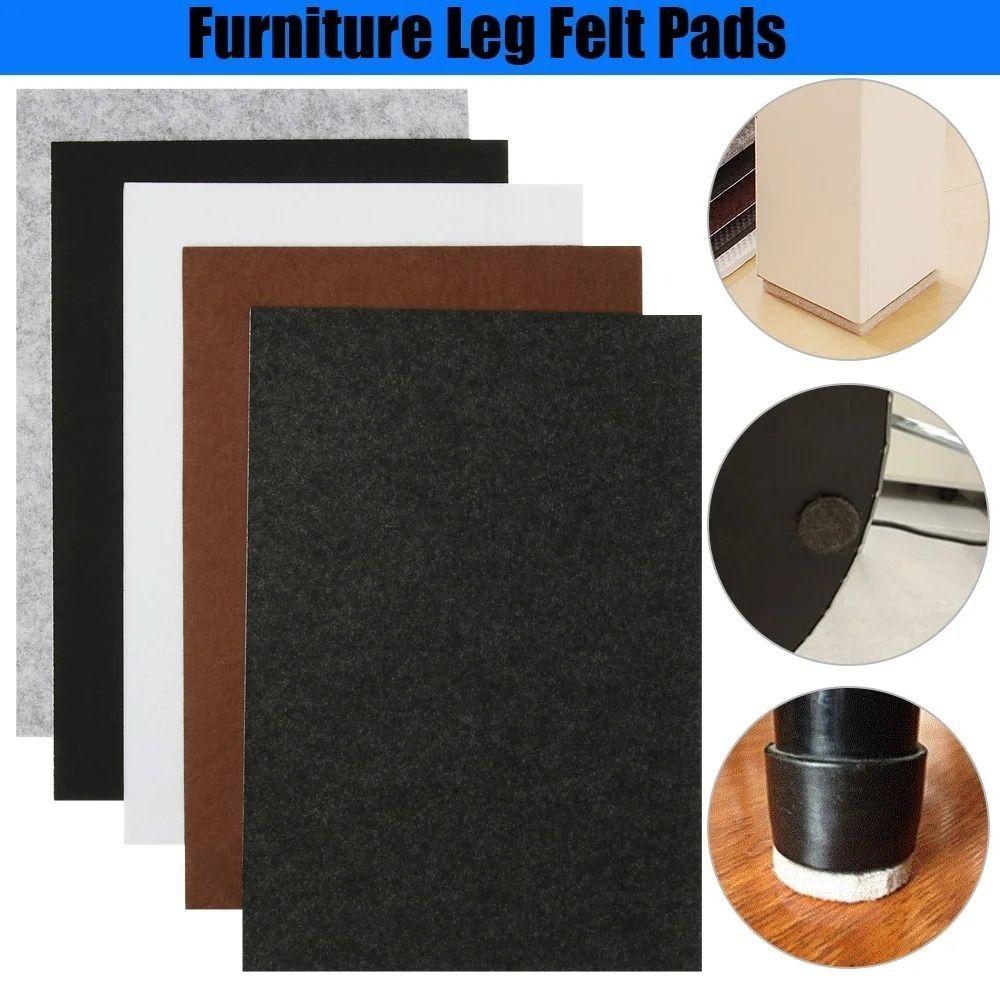 Anti Slip Furniture Leg Felt Pads Self Adhesive Furniture Felt Sheets  Floor Protection