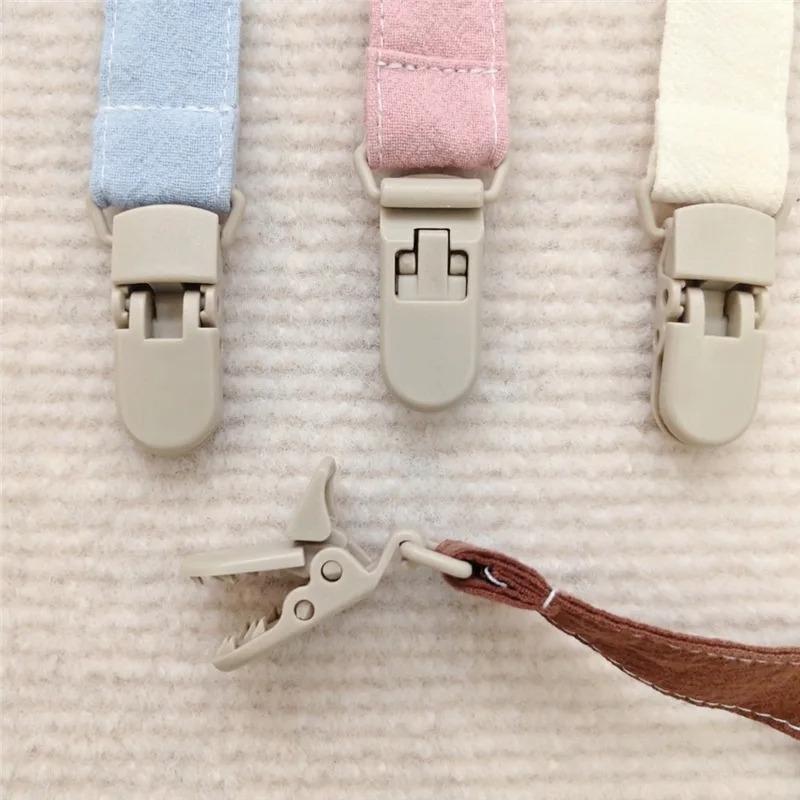 Cute Bear Baby Pacifier Clips Anti-drop Chain Newborn Toddler Teething Dummy Clip Nipple Holder Children's Toy Accessories