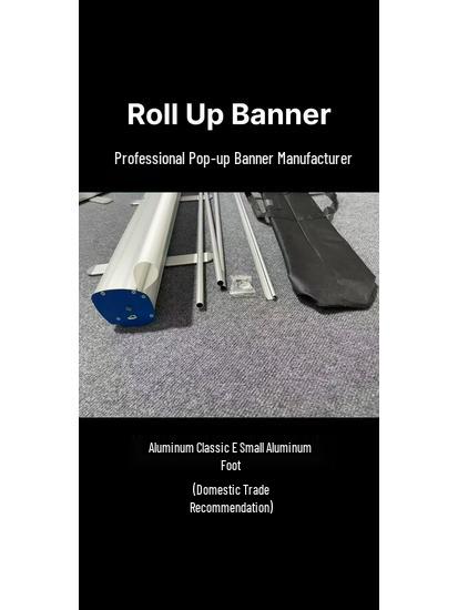 Desktop Mini X-Banner Poster Stand: Foldable Roll-Up Display Holder for Advertising