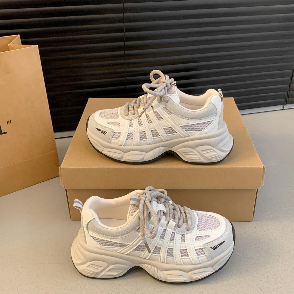 Summer New Women's Casual Thick-soled Sports Shoes Mesh Breathable Trainers Ladies Shoes Female Sneakers for Women Basket Tenis